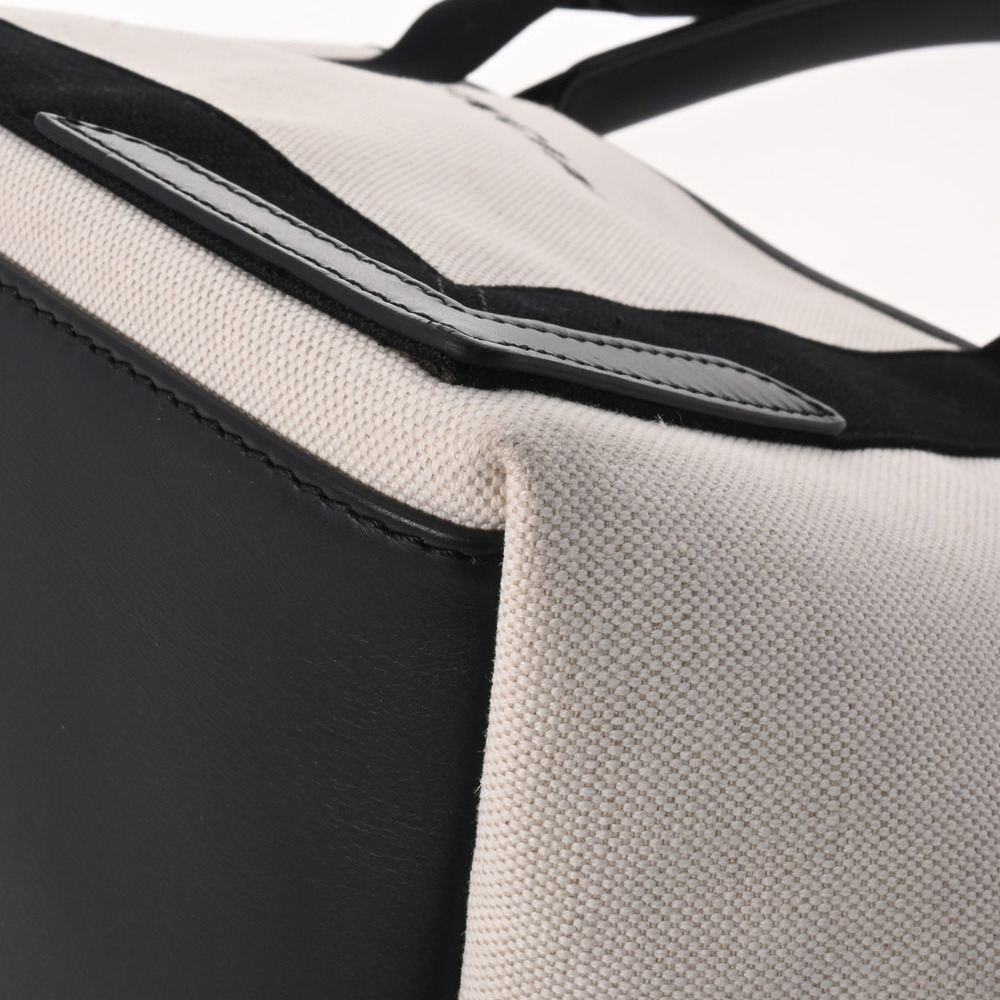 Balenciaga Blue Black Cabas Canvas White Handbag Navy The - Picture 7 of 11